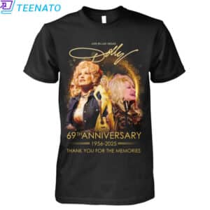 Live in Las Vegas Dolly Parton 69th anniversary 1956 2025 thank you for the memories shirt 14 Live in Las Vegas Dolly Parton 69th anniversary 1956 2025 thank you for the memories shirt