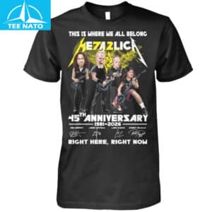 Metallica 45th Anniversary 1981-2026 Band Shirt 14 Metallica 45th Anniversary 1981 2026 Band Shirt