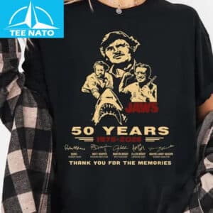 50th Anniversary Jaws 1975 Quint Martin Brody Shirts