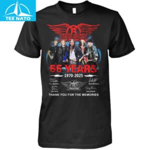 Aerosmith 55 Years 1970 2025 Thank You For The Memories Shirt
