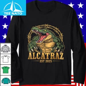 Alcatraz Est 2025 Alligator Barbed Wire Shirt 12 Alcatraz Est 2025 Alligator Barbed Wire Shirt 2