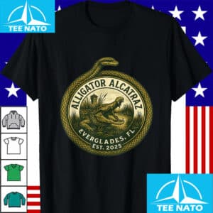 Alligator Alcatraz Everglades FL Est 2025 Snake Circle Shirt 3