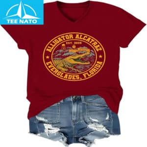 Alligator Alcatraz Only One Way Across This Border T Shirt 2