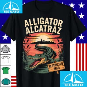 Alligator Alcatraz Restricted Area Sunset Landscape Shirt