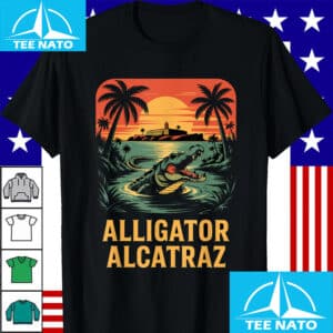 Alligator Alcatraz Sunset Palm Trees Shirt