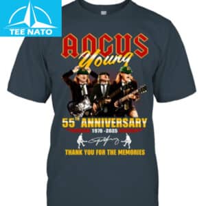 Angus Young 55th Anniversary 1970 2025 Thank You For The Memories Shirt1