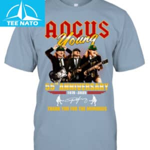 Angus Young 55th Anniversary 1970 2025 Thank You For The Memories Shirt3