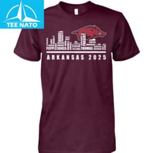 Arkansas Razorbacks 2025 Team Roster Shirt 12 Arkansas Razorbacks 2025 Team Roster Shirt