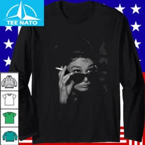 Audrey Hepburn Breakfast at Tiffanys Iconic Sunglasses Shirt2