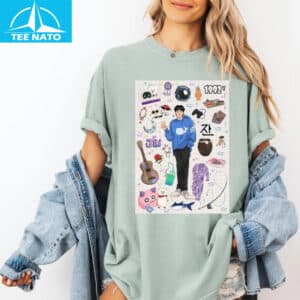 BTS Jin Doodle Collage Shirt2