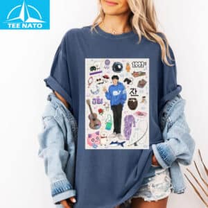 BTS Jin Doodle Collage Shirt3