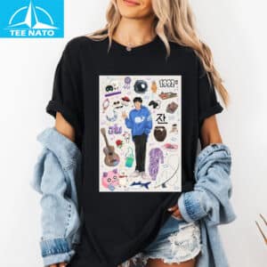 BTS Jin Doodle Collage Shirt4