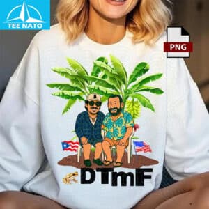 Bad Bunny DTmF Tropical Banana Tree Cartoon Duo Shirt 3