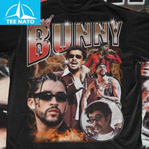 Bad Bunny Vintage Style Rapper Collage Shirt