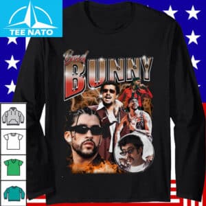 Bad Bunny Vintage Style Rapper Collage Shirt2