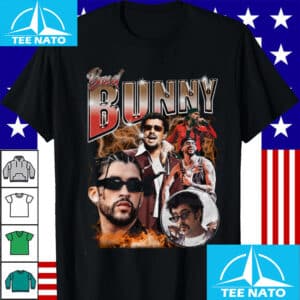 Bad Bunny Vintage Style Rapper Collage Shirt3