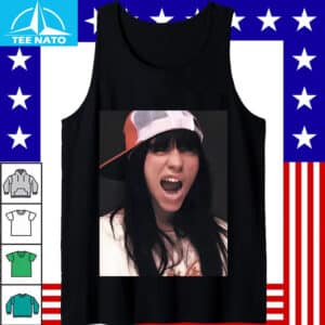 Billie Eilish Aggressive Pose Trucker Hat Shirt4