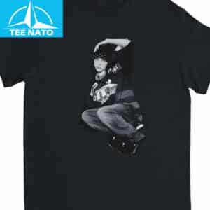 Billie Eilish Bandana Pose Black Graphic Shirt