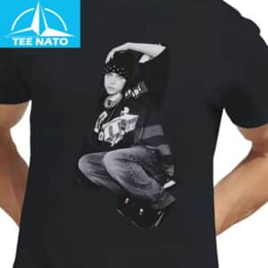 Billie Eilish Bandana Pose Black Graphic Shirt3