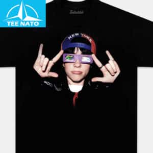Billie Eilish New York Cap Rock Hand Gesture Shirt