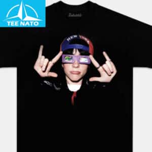 Billie Eilish New York Cap Rock Hand Gesture Shirt1