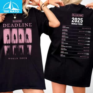 Black Pink Deadline 2025 World Tour T Shirt