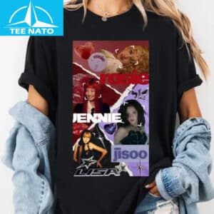 Blackpink Jennie Jisoo Lisa K Pop Music Collage Shirt