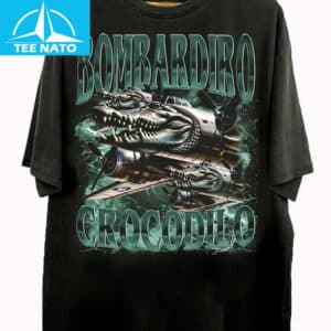 Bombardiro Coccodrillo Alligator Plane Military Style Shirt
