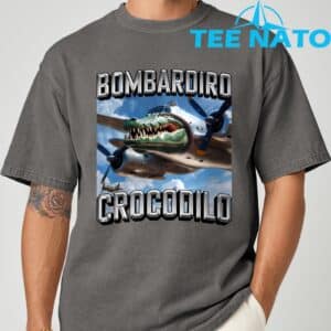 Bombardiro Crocodilo Brainrot T Shirt 2