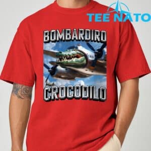 Bombardiro Crocodilo Brainrot T Shirt 3