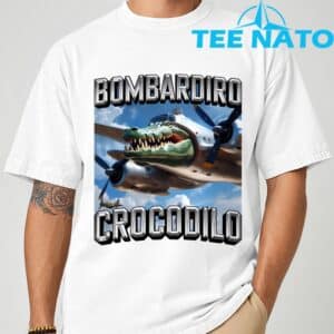 Bombardiro Crocodilo Brainrot T Shirt 5