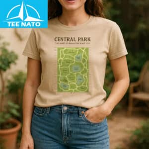 Central Park New York Map Shirt