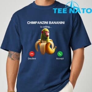Chimpanzini Bananini Calling Brainrot Italian Brainrot Meme T Shirt 6