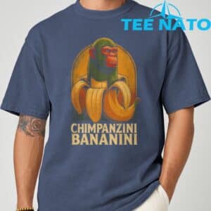 Chimpanzini Bananini Funny Italian Brainrot Kids Meme T Shirt 2