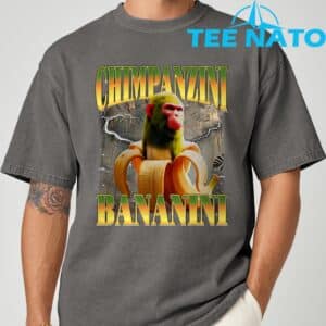 Chimpanzini Bananini Funny Italian Brainrot Meme Monkey T Shirt 3