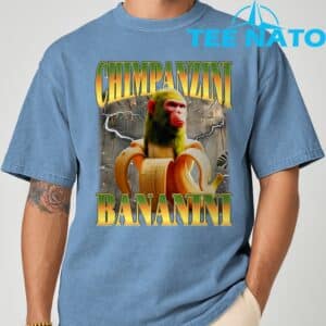 Chimpanzini Bananini Funny Italian Brainrot Meme Monkey T Shirt 9