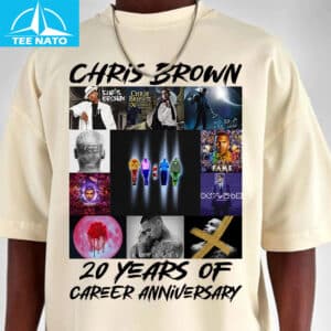 Chris Brown 20 Years of Career Anniversary Album Cover Shirt