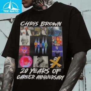 Chris Brown 20 Years of Career Anniversary Album Cover Shirt2
