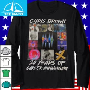 Chris Brown 20 Years of Career Anniversary Album Cover Shirt3