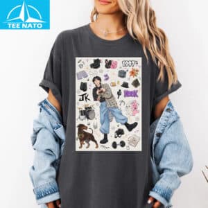 Cute Jungkook BTS Doodle Collage Shirt
