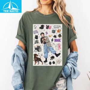 Cute Jungkook BTS Doodle Collage Shirt2