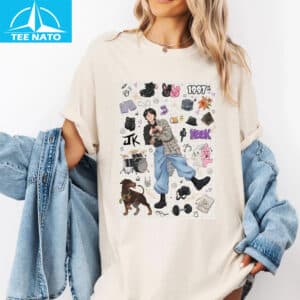 Cute Jungkook BTS Doodle Collage Shirt3
