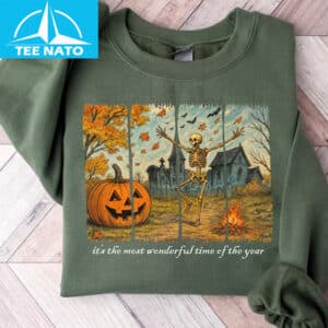 Dancing Skeleton Pumpkin Shirt