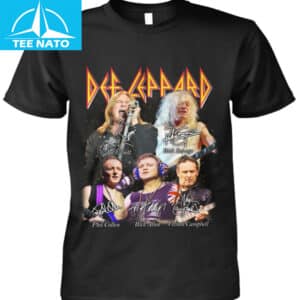 Def Leppard Band Members Signatures Graphic Shirt