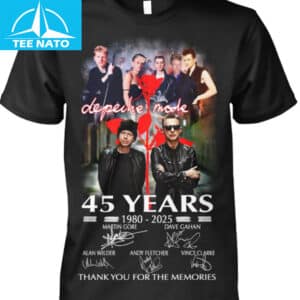 Depeche Mode 45 Years 1980 2025 Thank You For The Memories Band Shirt