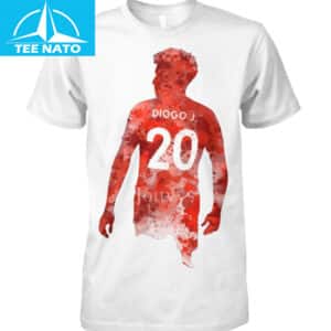 Diogo Jota Red Watercolor Silhouette Shirt