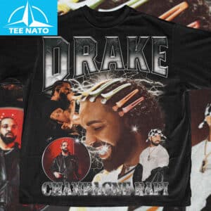 Drake Champagne Papi Vintage Style Rapper Collage Shirt