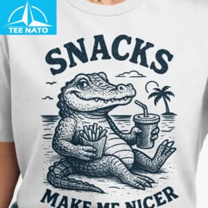 Funny Alligator Snacks Make Me Nicer Shirt 12 Funny Alligator Snacks Make Me Nicer Shirt