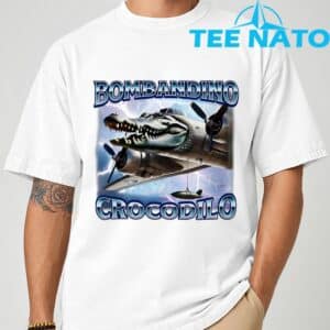 Funny Meme Brainrot Bombardino Crocodilo Italian Humor T Shirt 1