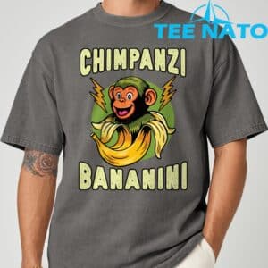 Funny Monkey Chimpanzini Bananini Italian Brainrot Meme T Shirt 2